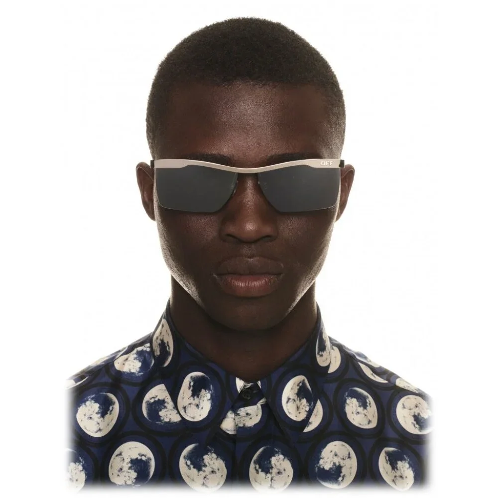 Off-White Men Sunglasses Silver Mirror Rectangle OERI095 RIMINI 7272 NEW